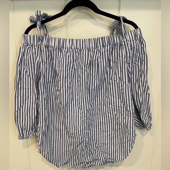 GAP Off The Shoulder Striped Top XS - Picture 4 of 4